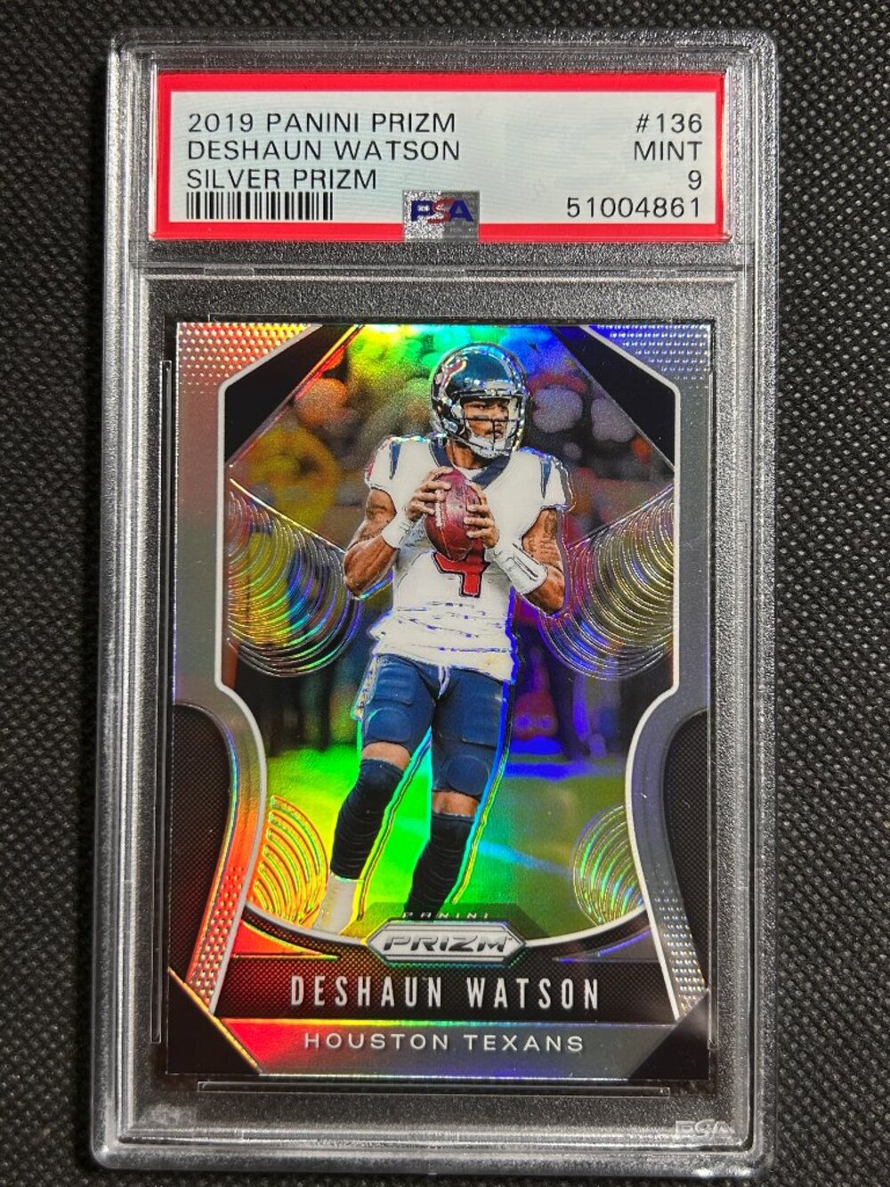 2019 Panini Prizm Silver Deshaun Watson #136 PSA 9 MINT Houston Texans
